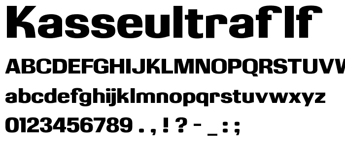 KasseUltraFLF font