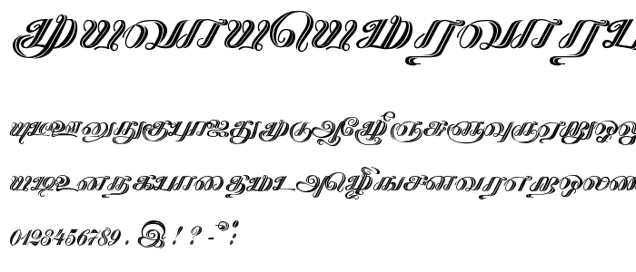 Kathanakuthugalam Regular font