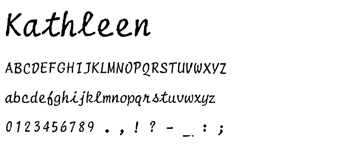 Kathleen font