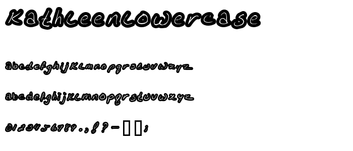 KathleenLowercase font