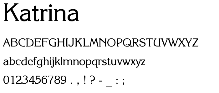 Katrina font