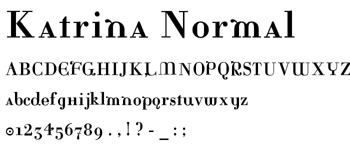 Katrina-Normal font
