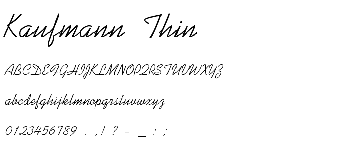 Kaufmann-Thin font