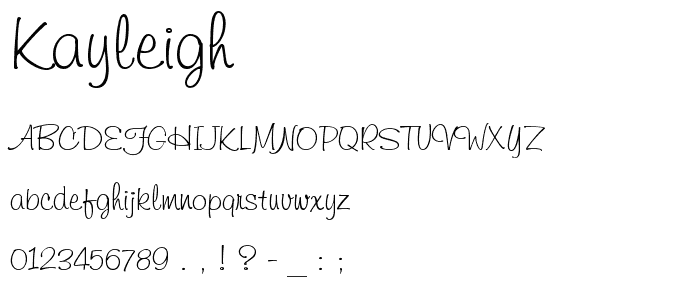 Kayleigh font