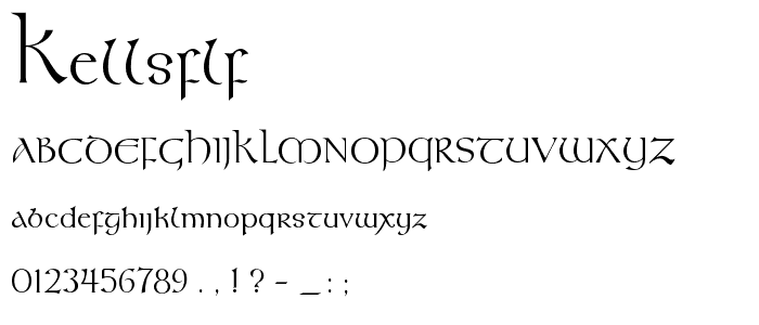 KellsFLF font