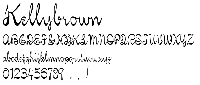 KellyBrown font