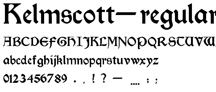 Kelmscott Regular font