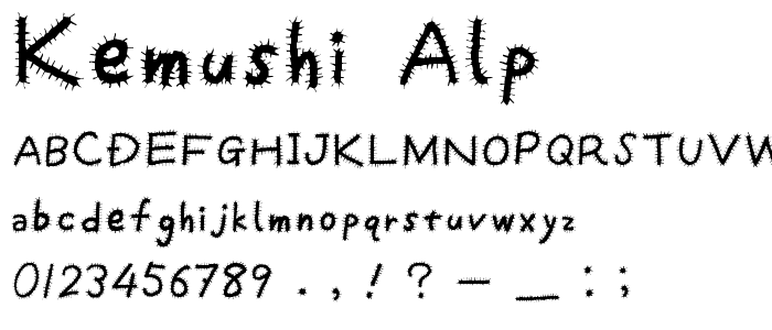 Kemushi_Alp font