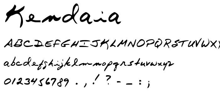 Kendaia font