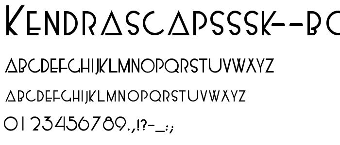 KendraSCapsSSK Bold font