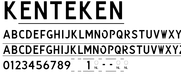 Kenteken font