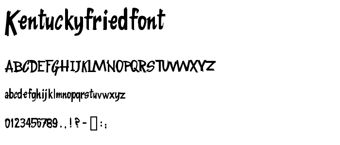 KentuckyFriedFont font