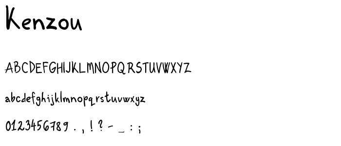 Kenzou font