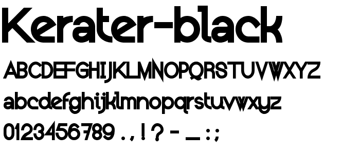Kerater Black font