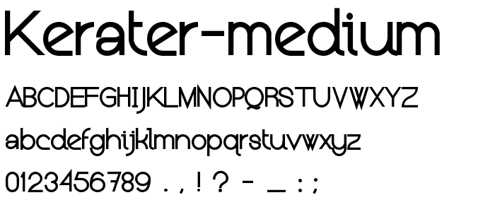 Kerater Medium font