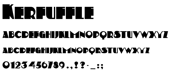 Kerfuffle font