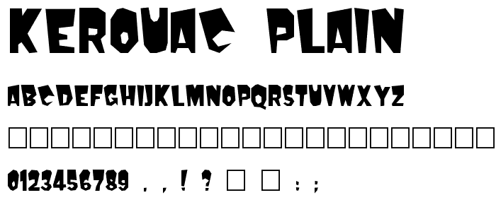 Kerouac Plain font