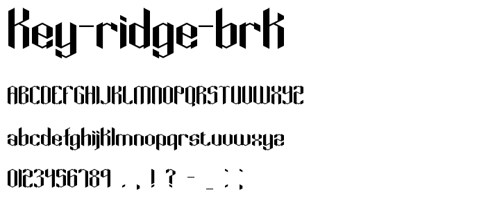Key Ridge BRK font