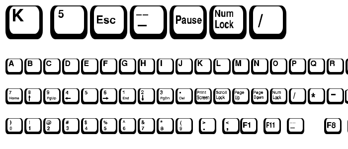 Key Top font