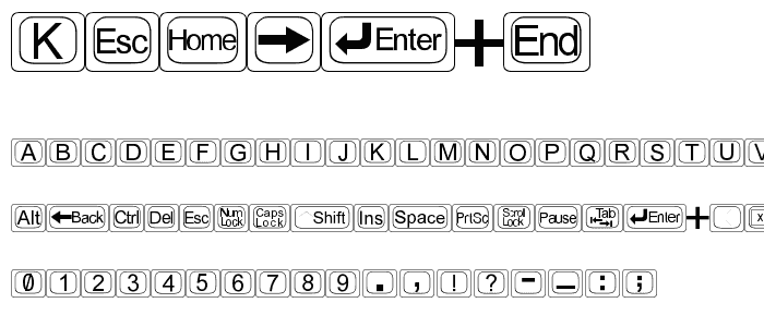 KeyTopZ font