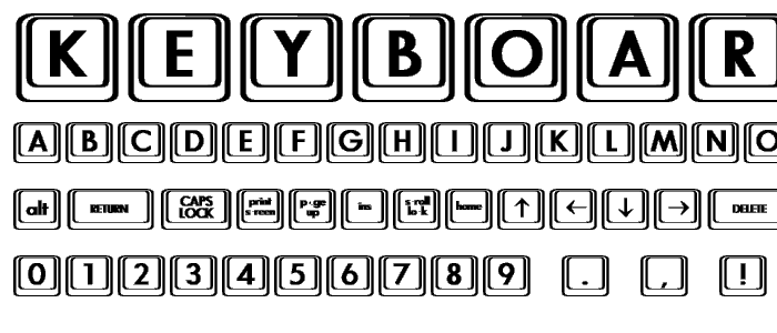 Keyboard KeysBT Bold font