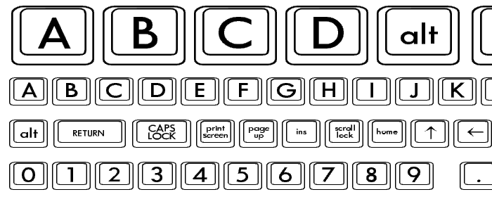 Keyboard KeysWd Wide font