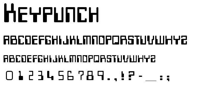 Keypunch font