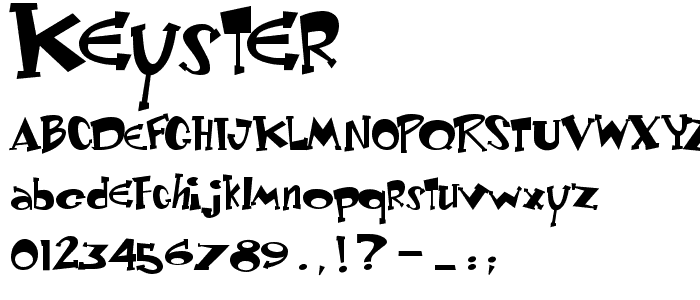 Keyster font