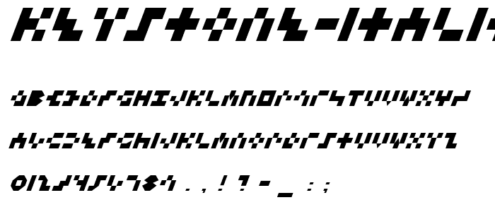 Keystone Italic font