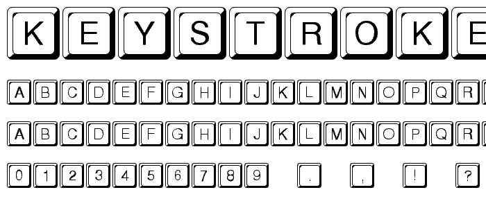 Keystroke font