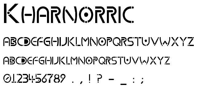 Kharnorric font