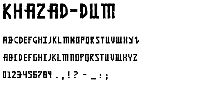 Khazad-Dum font
