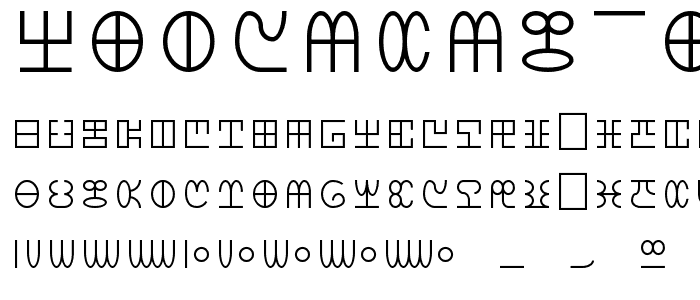 Khemitic Hieratic font