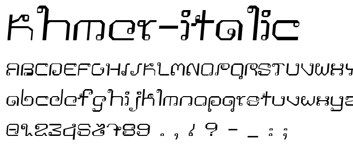 Khmer Italic font