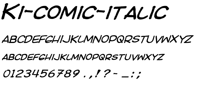 Ki Comic Italic font