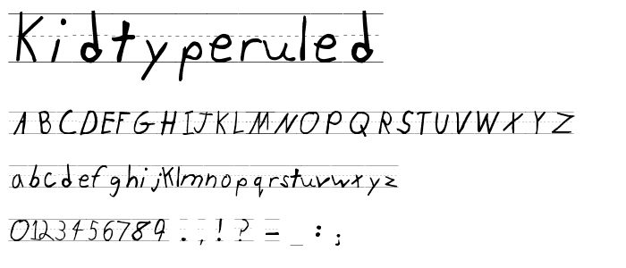 KidTYPERuled font