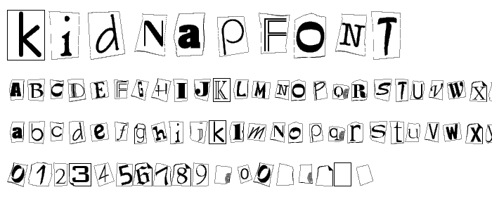 Kidnap font