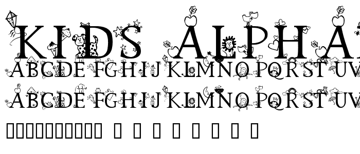 Kids Alphabet font