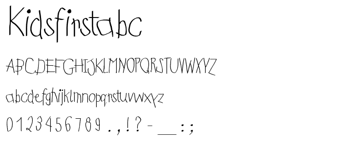 KidsFirstABC font