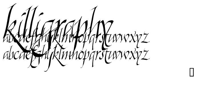 Killigraphy font