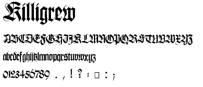 Killigrew font