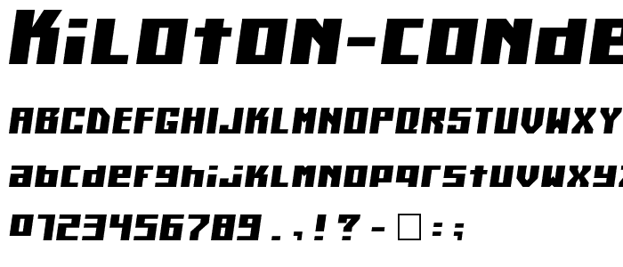 Kiloton Condensed Italic font