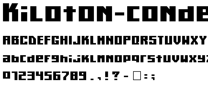 Kiloton Condensed font