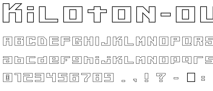 Kiloton Outline font