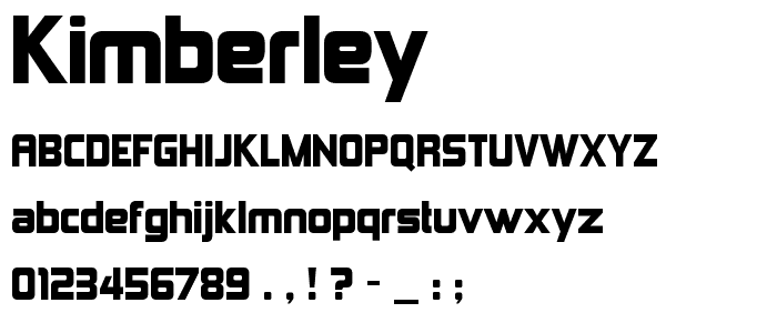 Kimberley font