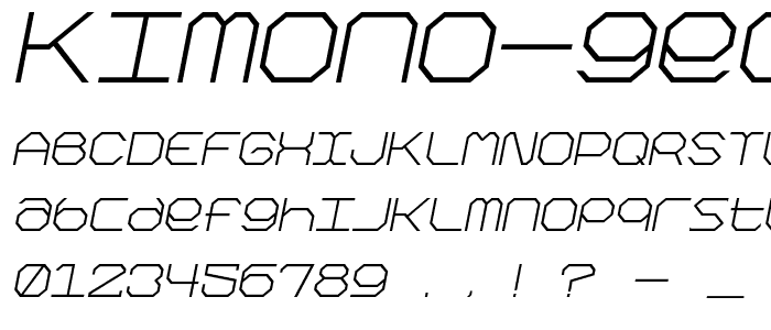 Kimono Geo Italic font