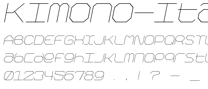 Kimono Italic font