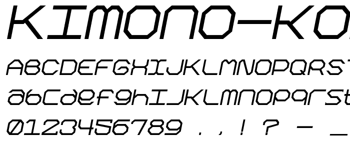 Kimono Kong Italic font