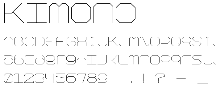 Kimono font