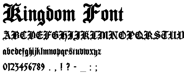 Kingdom font